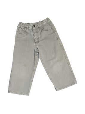 Kenneth Cole Reaction Boys Light Gray Ribbed Jeans Adjustable Waist Size 3t